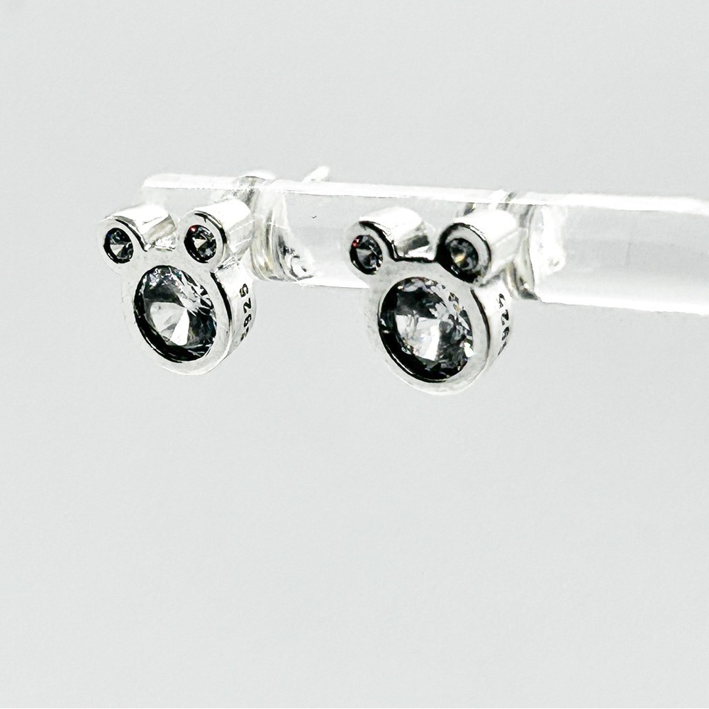 NWOT Sterling Silver Mickey mouse earrings studs - Picture 6 of 12